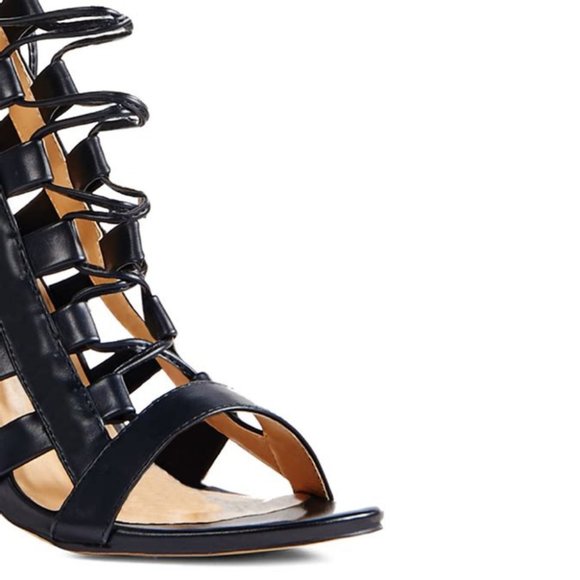 JustFab Black High-Ankle Heels - Picture 6 of 6